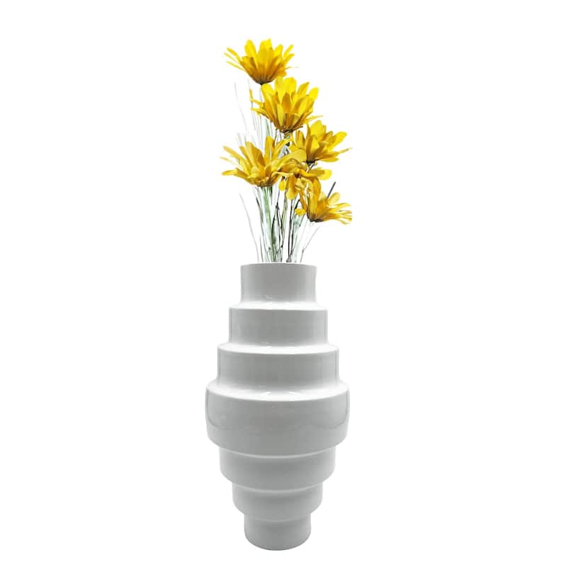 12 Inch Tall Decorative Handmade Aluminum Modern Flower Vase