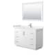 Option White, Nickel Trim, Carrara Cultured Marble Top