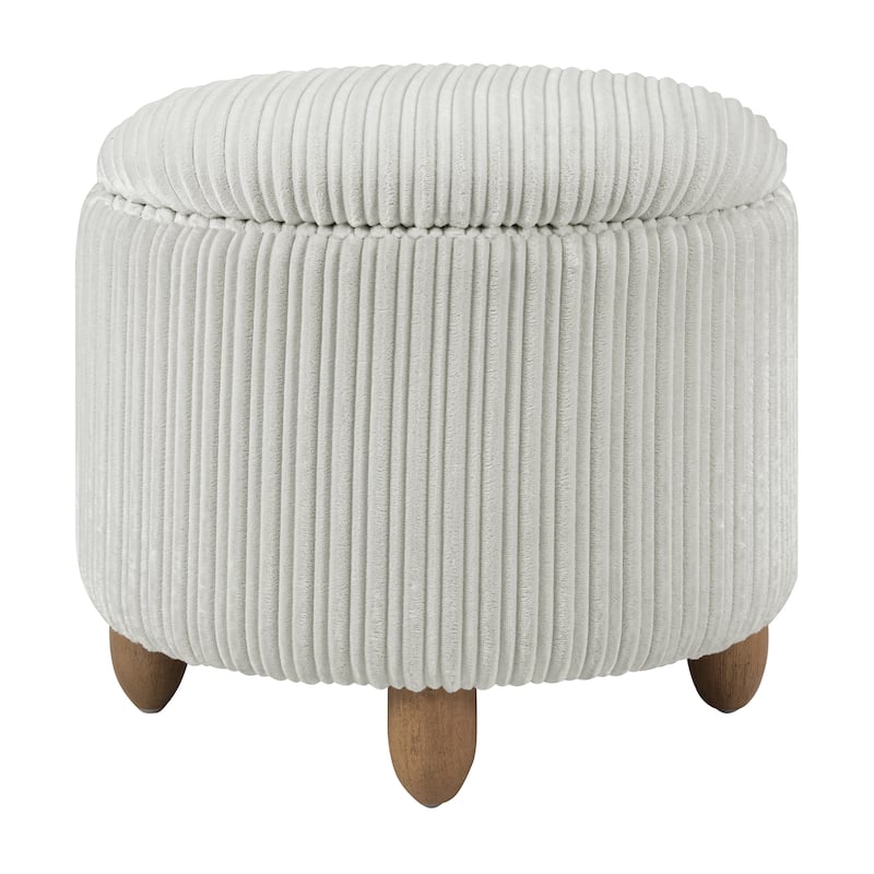 Lyra Storage Ottoman with Medium Oak Legs