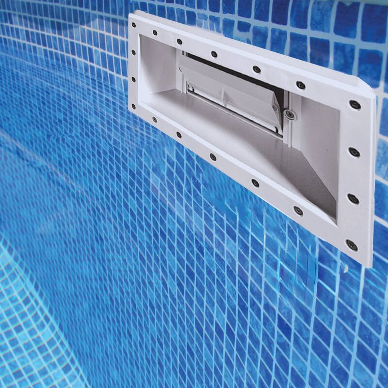 14 White HydroTools Wide-Mouth Support Wall Skimmer for Swimming Pool