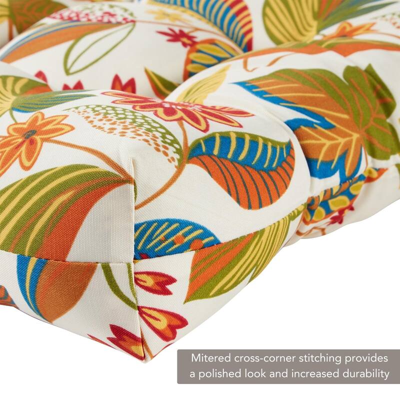 Outdoor 44x22-inch Esprit Floral High Back Chair Cushion (Cushion Only)