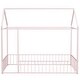 preview thumbnail 47 of 52, Metal House Bed Frame with Fence and Roof for Kids, Teens, Girls, Boys