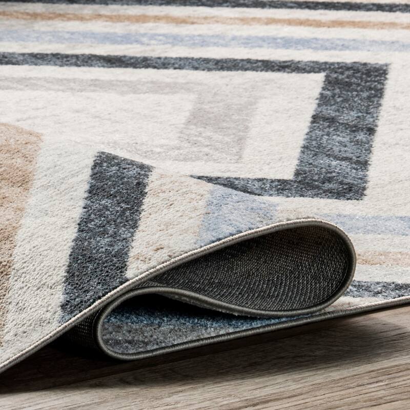 Nuloom Akari SpinClean Transitional Diamond Machine Washable Area Rug