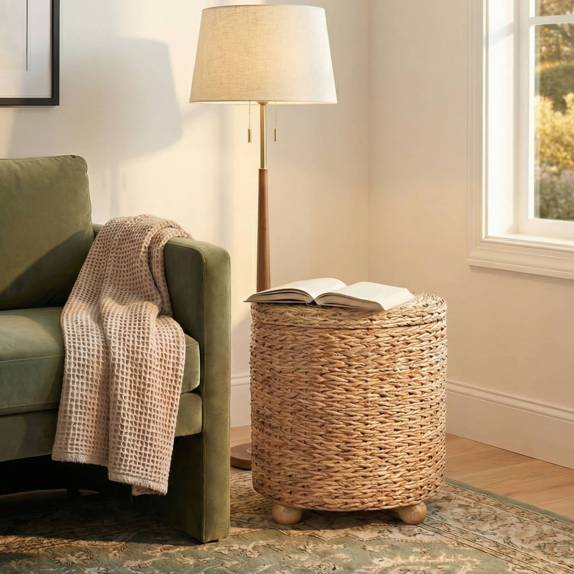 Tropical Round Side Table With Storage by East at Main