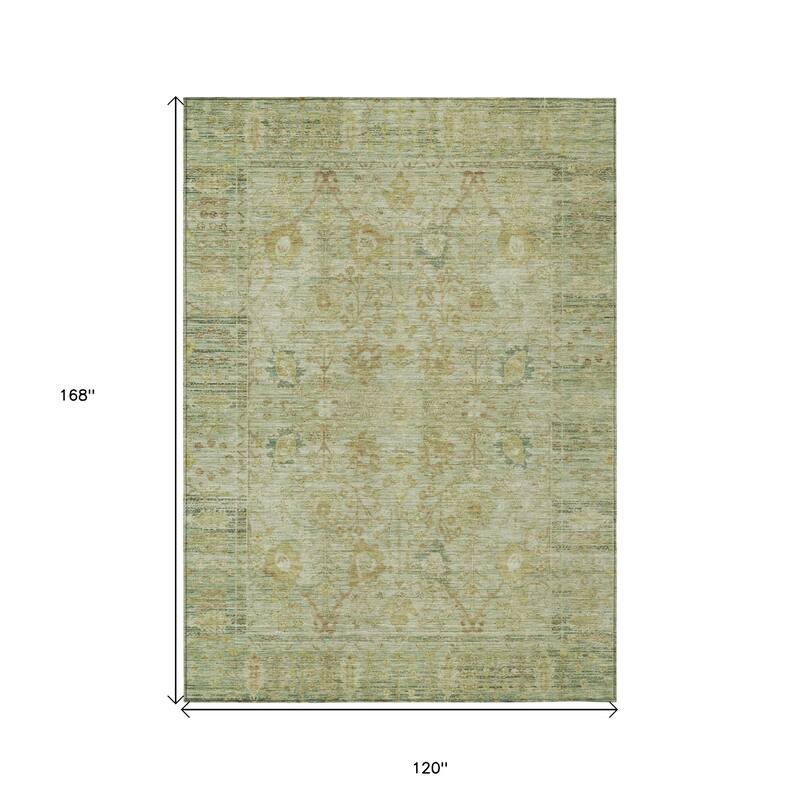 HomeRoots Oriental Traditional Rectangle Outdoor Rug