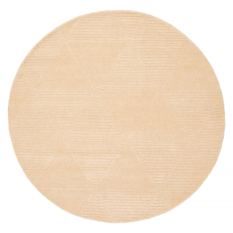 Kashkuli Gabbeh Beige Rug 5'4" x 5'4" - 5'4 x 5'4 - Beige - 5'4 x 5'4