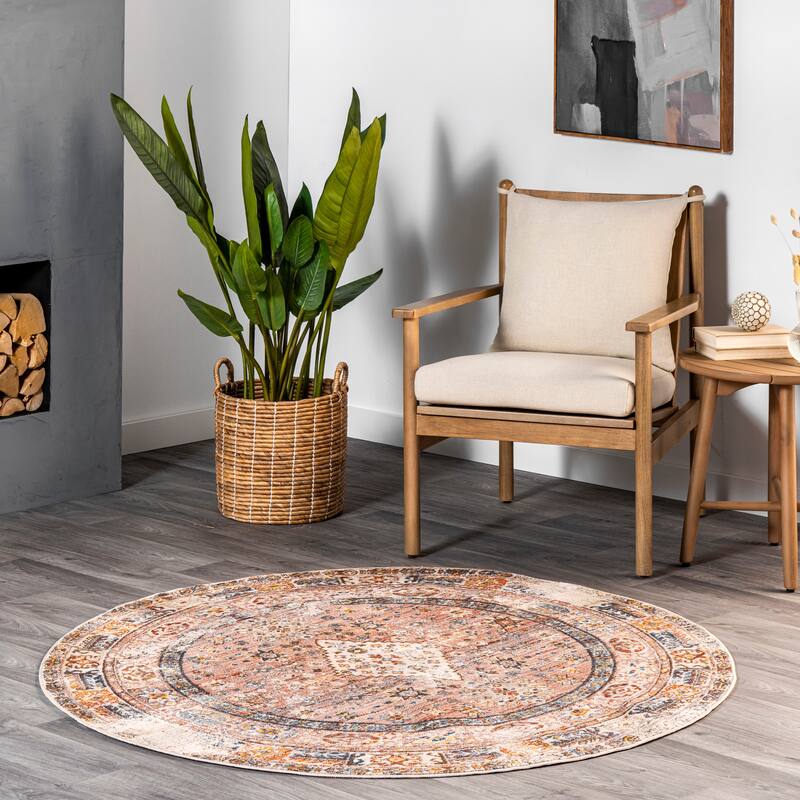 Nuloom Farley Medallion Fringe Area Rug