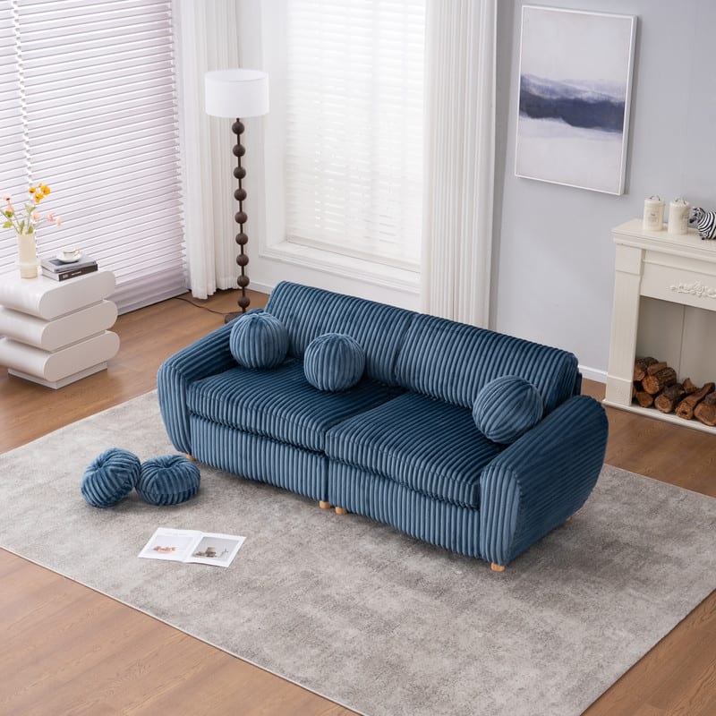 84.60" Chenille/Corduroy Upholstered Sofa