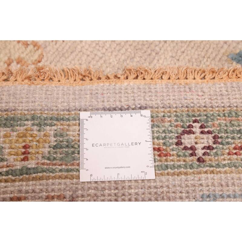 ECARPETGALLERY Hand-knotted Modern Oushak Light Grey Wool Rug - 7'10 x 9'8