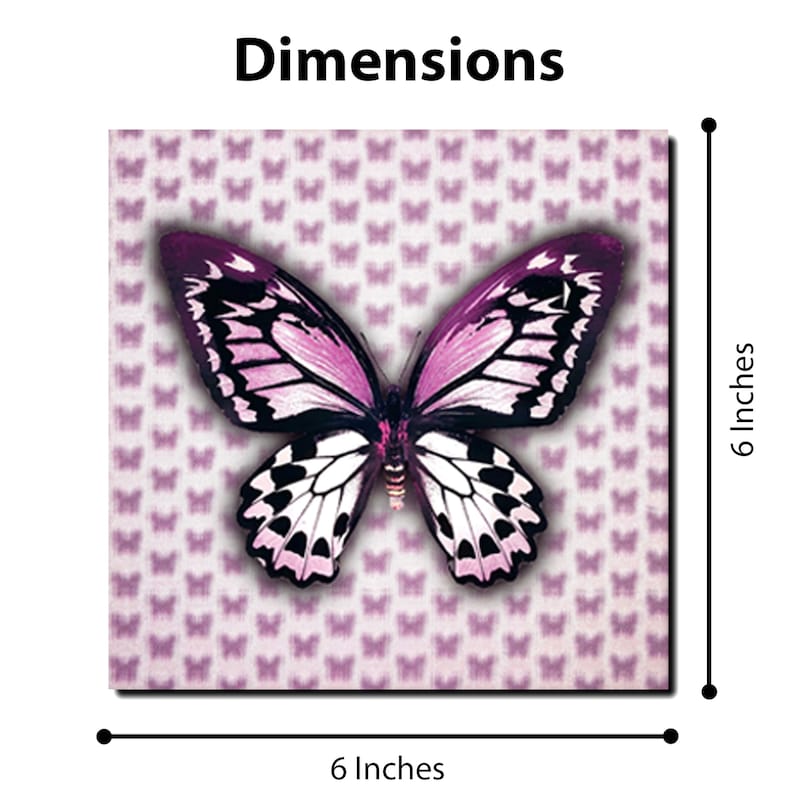 Matashi 5D Multi-Dimensional Wall Art - Custom Made 5D Purple Butterfly Wall Art Print