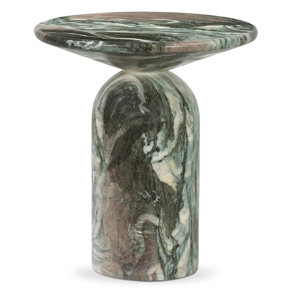 Poly & Bark Wels Resin with Marble Finish End Table