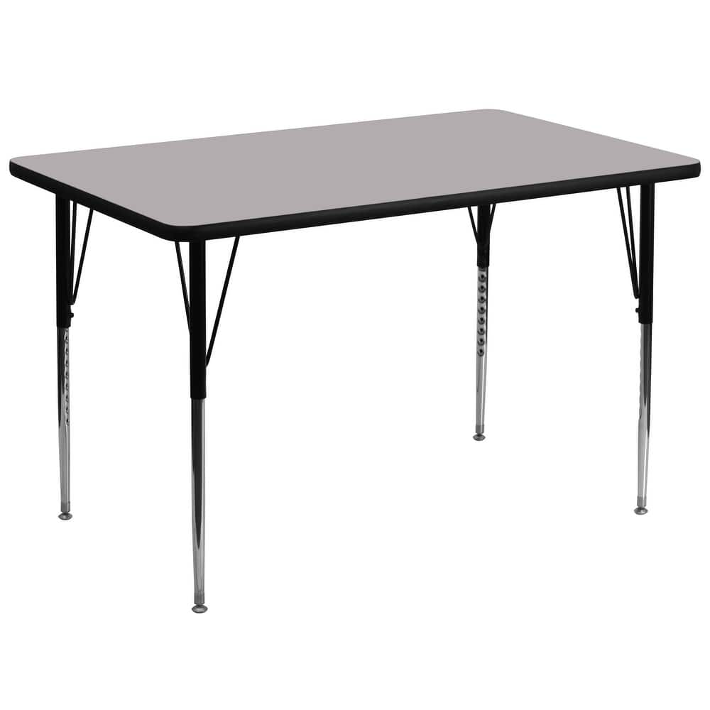 36''W x 72''L Rectangular Thermal Laminate Activity Table - Adjustable Legs