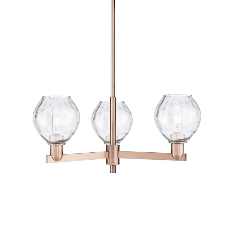 Innovations Lighting 716-3CR-11-28 Waverly Chandelier Waverly 3 Light - Antique Copper / Clear