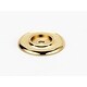 preview thumbnail 3 of 10, Alno Traditional 1-3/4 Inch Diameter Cabinet Knob Backplate with Polished Brass
