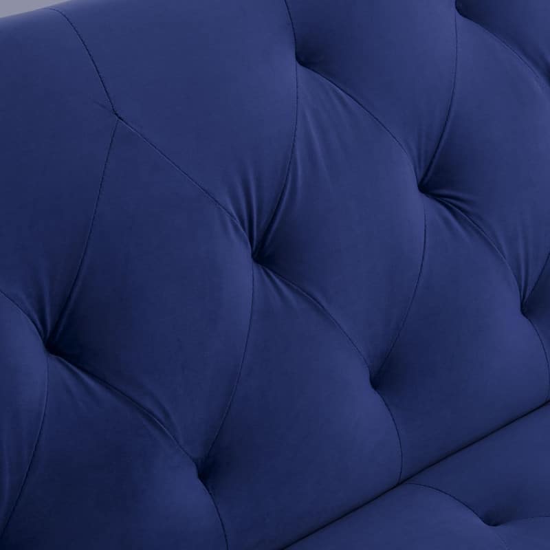 71" Velvet Green Gray Double Sofa Bed