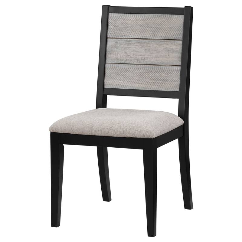 Elodie Grey and Black Wood Dining Side Chair (Set of 2)