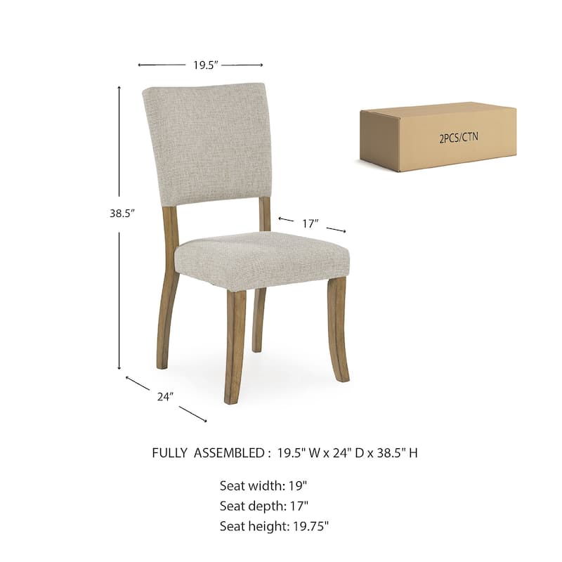 Signature Design by Ashley Rybergston Light Brown/Beige Dining Chair - 20"W x 22"D x 39"H