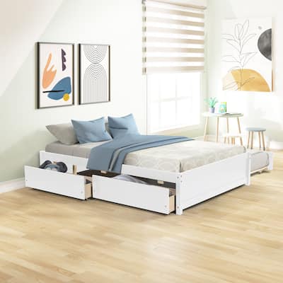 FULL Bed with Twin TRUNDLE and TWO DRAWERS