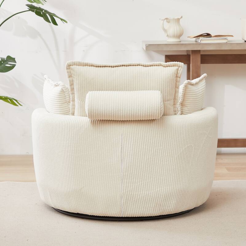 52" Cuddle Sofa Chair with Ottoman for Comfort