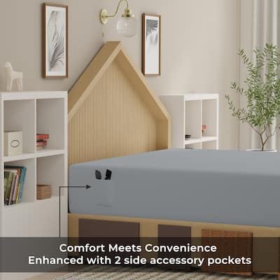 Color Sense 100% Cotton Percale Cool & Crisp 2-Piece Fitted Sheet Set