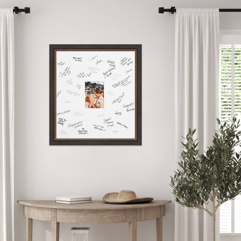 Ashton Signature Mat Picture Frame - Autograph Photo Frame Guest Book Alternative for Weddings, Graduations, or Retirement