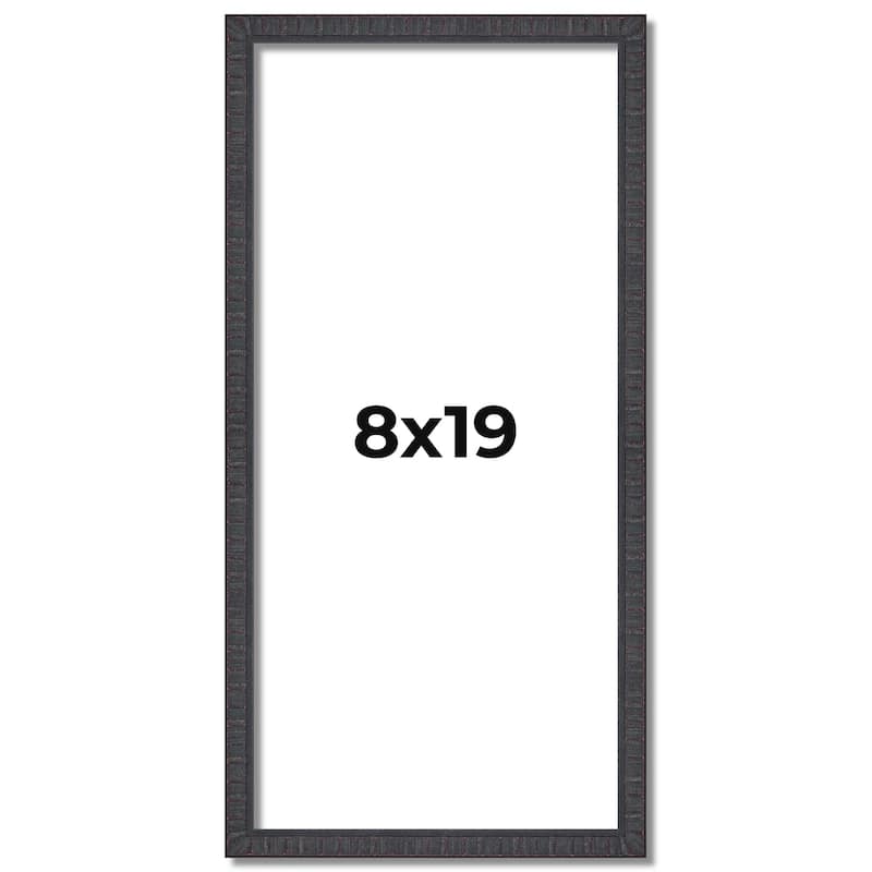 8x19 Frame Brown Solid Wood Picture Frame - Complete Modern Photo