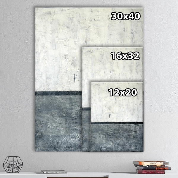 Shop Designart Grey And White Abstract Art Painting Modern Canvas Wall Art Overstock 29924621