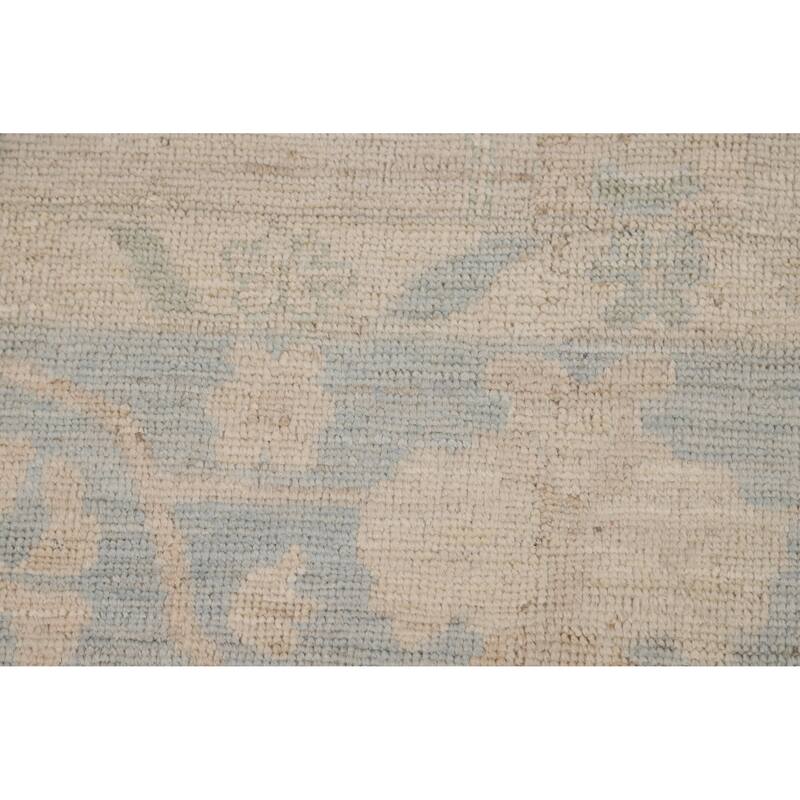 Hand Knotted Oriental 100% Wool Carpet Transitional All-Over Beige & Ivories Oushak Area Rug - 10' 0'' X 8' 0''