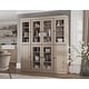 preview thumbnail 42 of 145, Palace Imports 100% Solid Wood Pantry Cabinet, Adjustable Shelves, 65" Wide, 71.5" Tall - 65" x 71.5" Beige - 6 Clear Glass-2 Solid