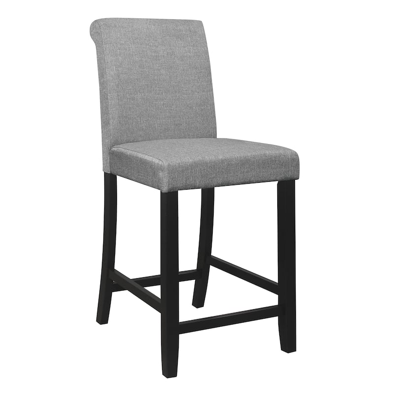 5 Piece Counter Height Dining Table Set, Wooden Kitchen Dining Table Set with Square Table and 4 Upholstered Dining Chairs