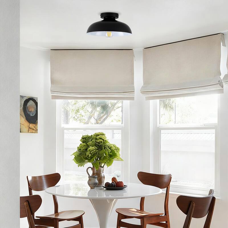 Semi Flush Mount Ceiling Light, Modern Ceiling Light Fixture for Kitchen Island Dining Room Foyer Hallway Porch Barn Loft