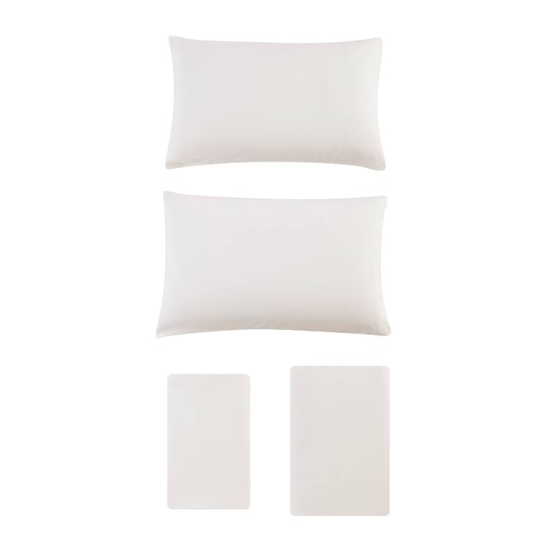 Eddie Bauer Cotton Flannel-Solids-Deep Pocket- Sheet & Pillowcase Set