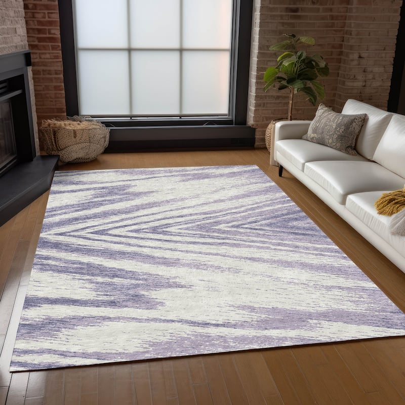 Machine Washable Indoor/ Outdoor Chantille Chevron Modern Rug