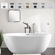 preview thumbnail 14 of 45, Vanity Art 55" X 32" White Acrylic Freestanding Air Bubble Soaking Bathtub with UPC Certified Overflow and Pop-up Drain