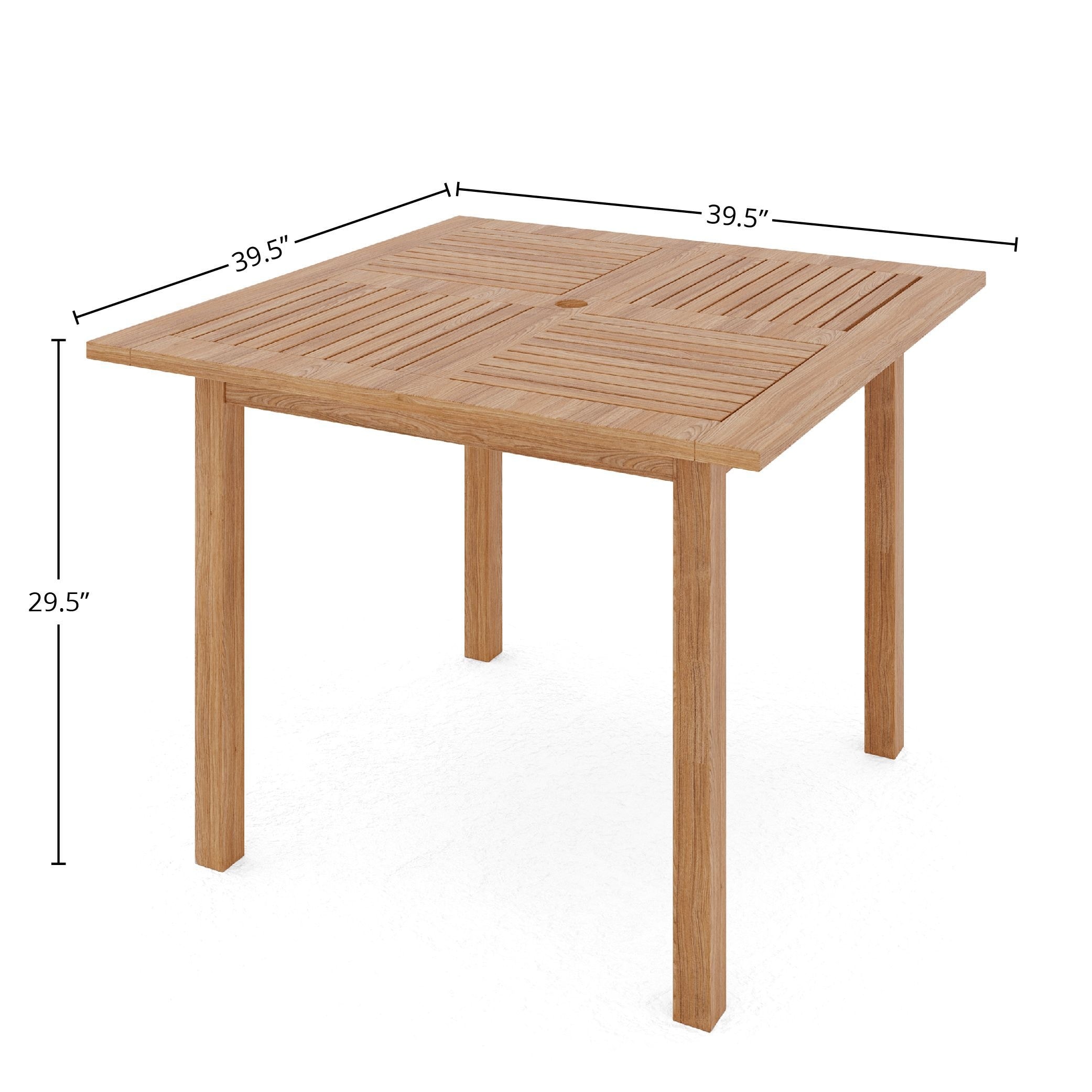 Square teak 2025 outdoor dining table