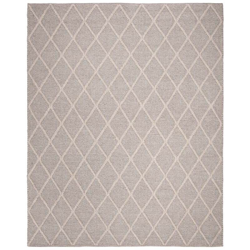 SAFAVIEH Handmade Natura Qiong Wool/ Viscose Trellis Rug - 6' x 9' - Grey - Rectangle