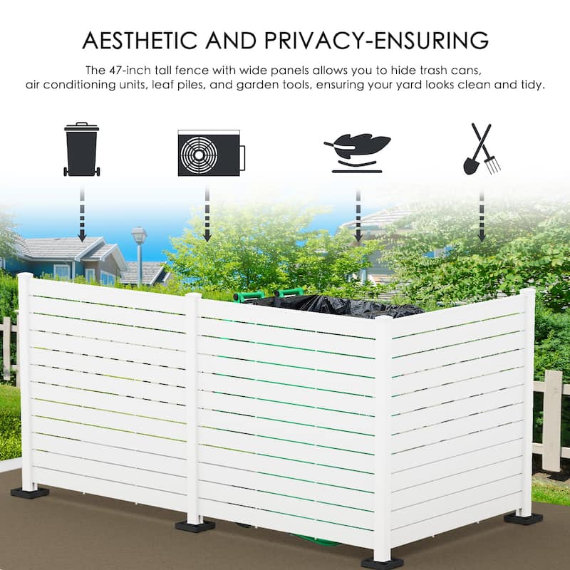 Kozyard 50"W x 47"H Outdoor Privacy Screens Fence Kit for Outside Backyard Patio