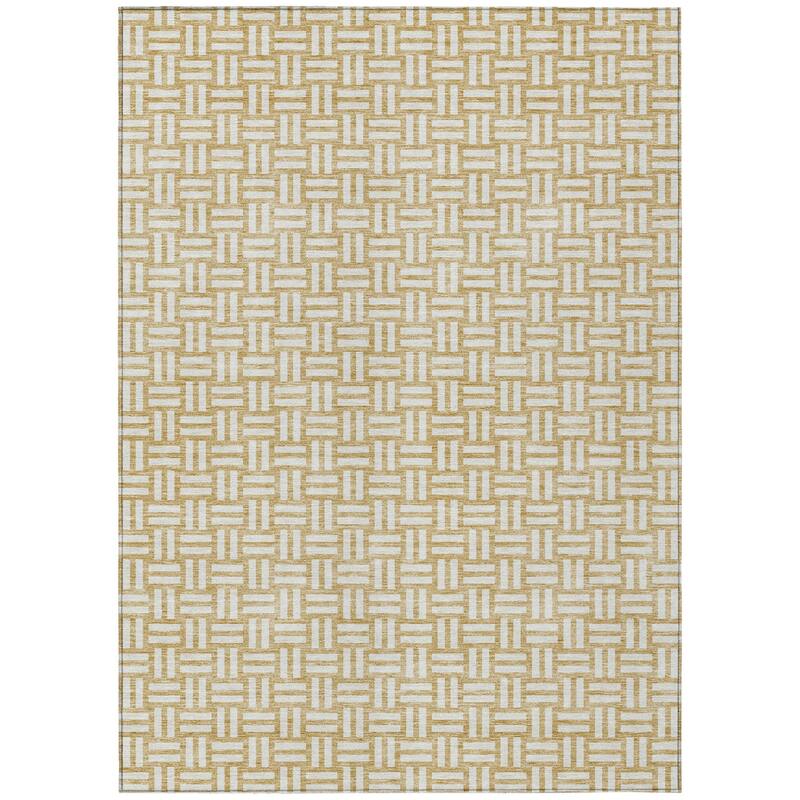 HomeRoots Geometric Transitional Rectangle Outdoor Rug