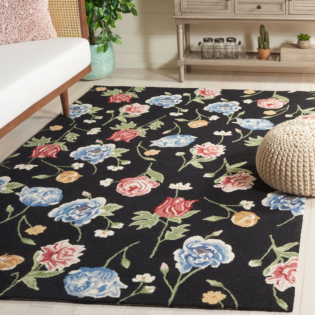SAFAVIEH Handmade Chelsea Bloomery French Country Floral Wool Rug