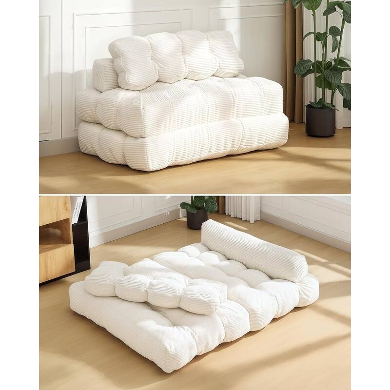 3-in-1 Portable Folding Sofa Bed Convertible Single Futon Couch Bed for Living Room