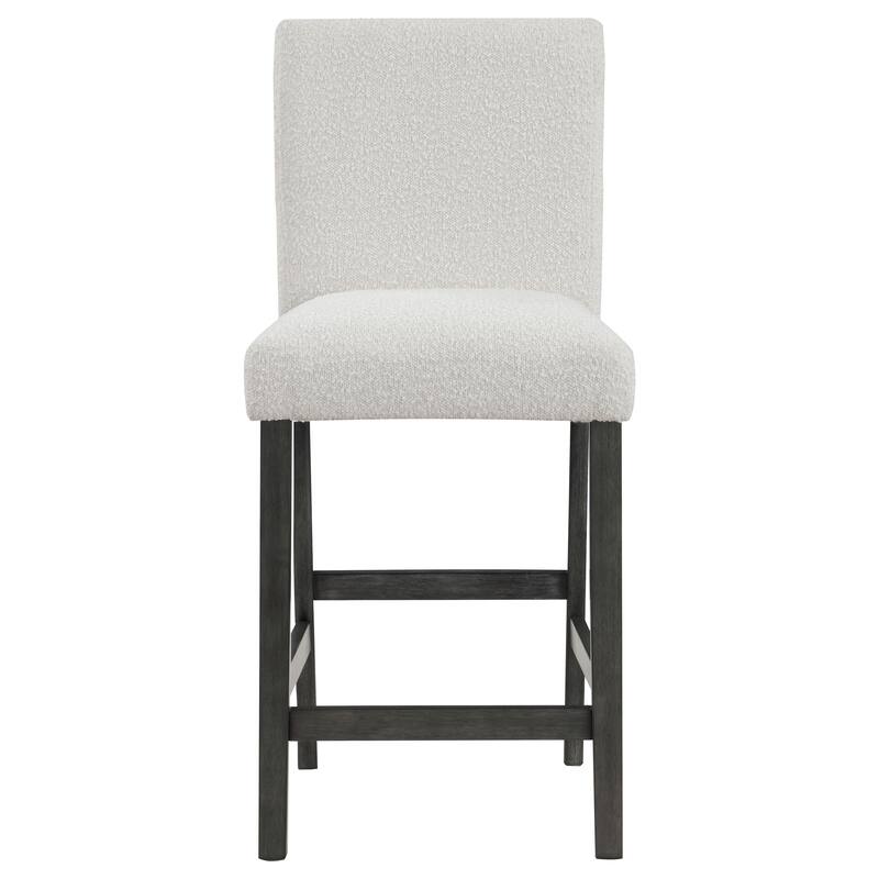 Alba Boucle Upholstered Counter Height Stools (Set of 2)