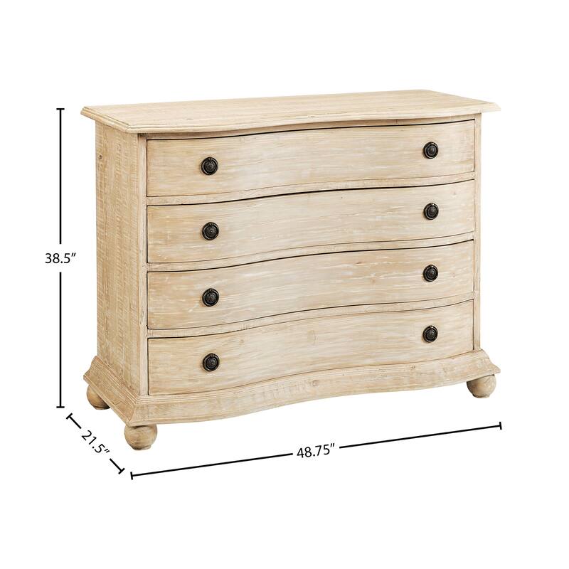 Palm Harbor 49-inch Reclaimed Pine Bowfront Chest of Drawers