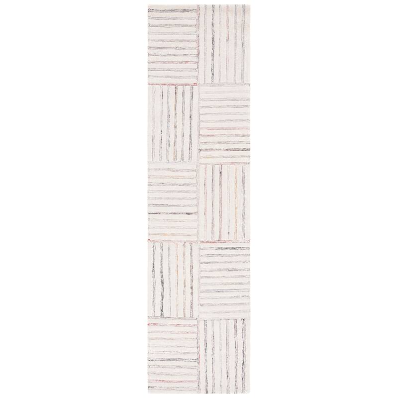 SAFAVIEH Handmade Metro Mavluda Stripe Wool Rug