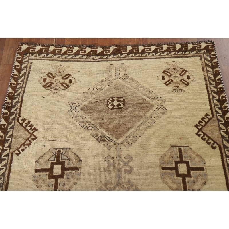 Gabbeh Persian Vintage Area Rug Hand-knotted Foyer Wool Carpet - 3'1"x 6'5"