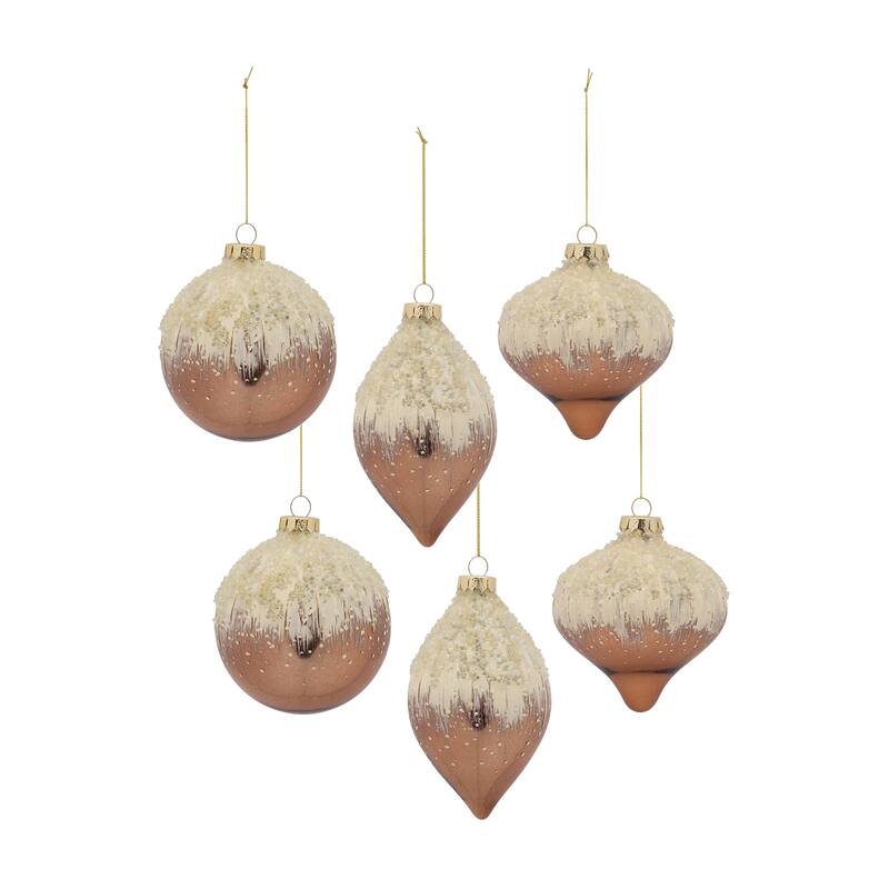 Glass Ornament (Set of 6) - White