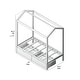 preview thumbnail 7 of 16, Max and Lily Twin House Bed with Storage Drawers