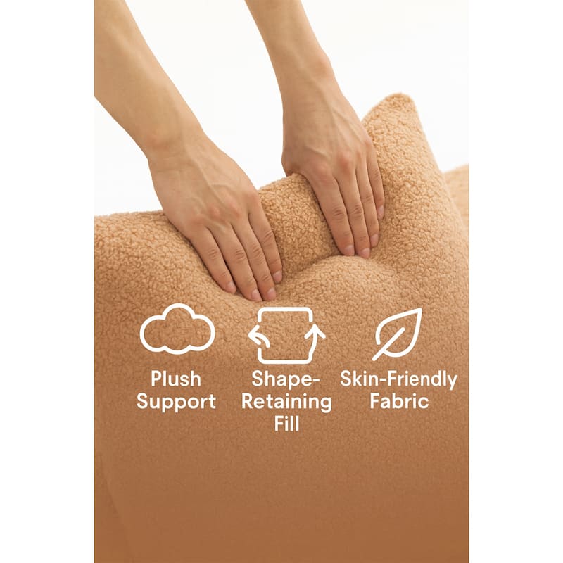 L-Shaped Modular Sectional Sofa, Full Foam Compressed Deep Seat Sofa, Upholstered Corner Sofa with 5 Throw Pillows