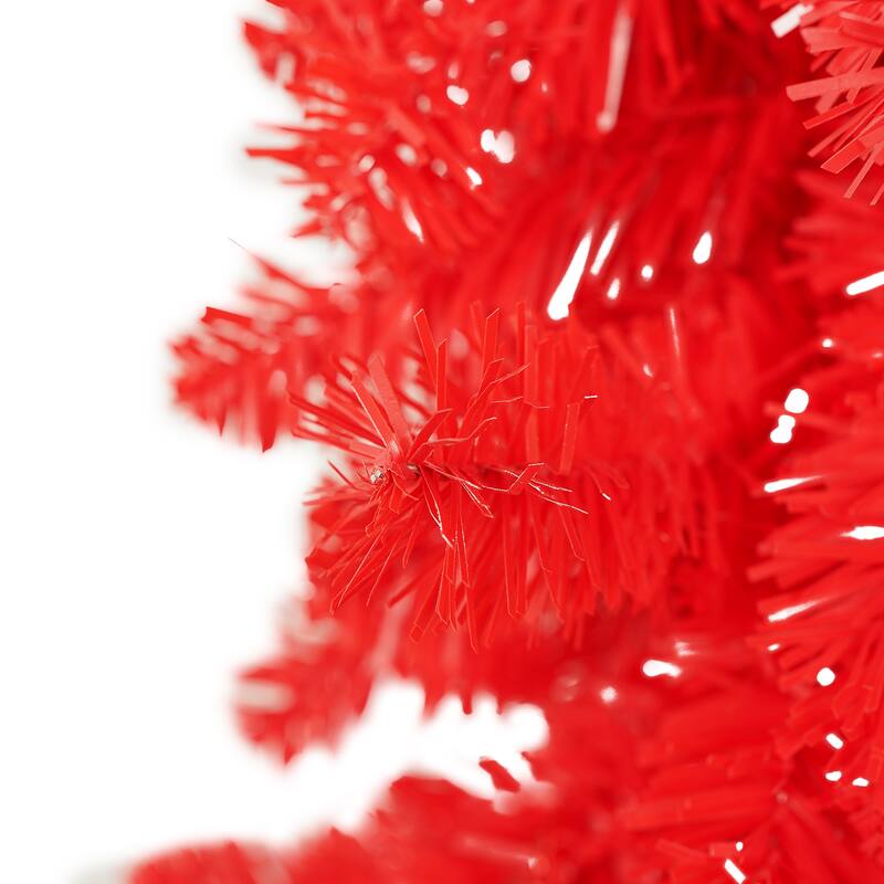 4FT Pre-Lit Christmas Tree Set, Red & White Santa Hat Design