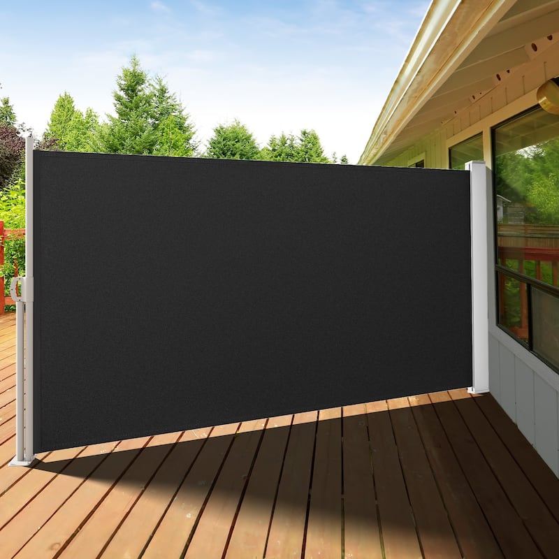 Outdoor Retractable Side Awning Waterproof UV-Resistant Privacy Screen Fence