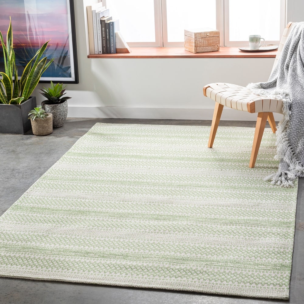 Livabliss Wendy Moroccan Stripe Cotton Area Rug